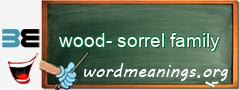 WordMeaning blackboard for wood-sorrel family